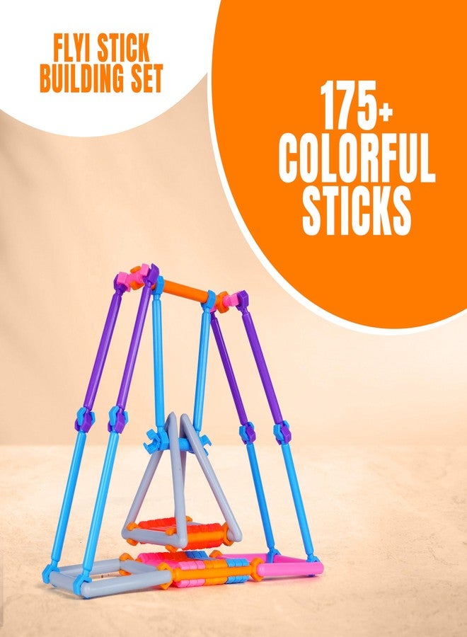 FLYI Smart Sticks Puzzle Toys for Kids, Colorful Stick Building Blocks, Smart Stick Game for All Ages, Plastic Puzzle Building Blocks Sets Educational Construction Toy for Kids(Multicolor) - 175 Piece - Image 3